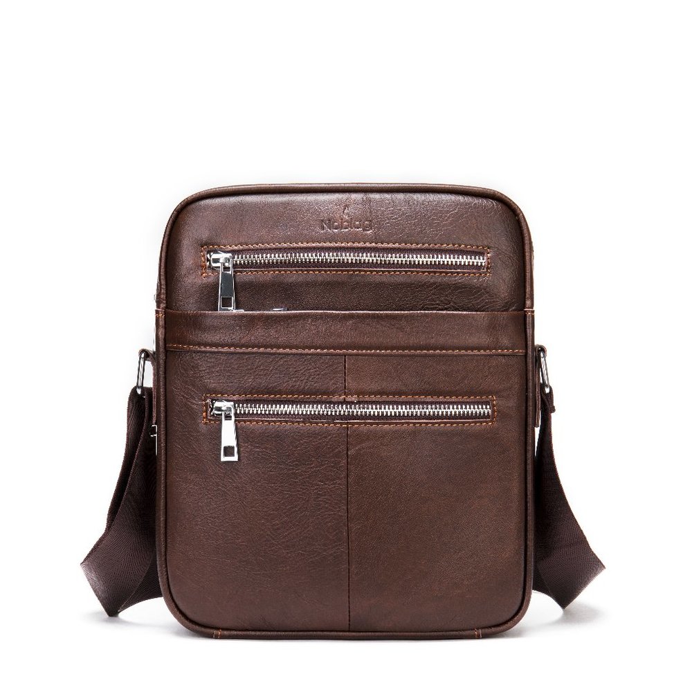 Noblag Men’s Leather Sling Backpack Coffee